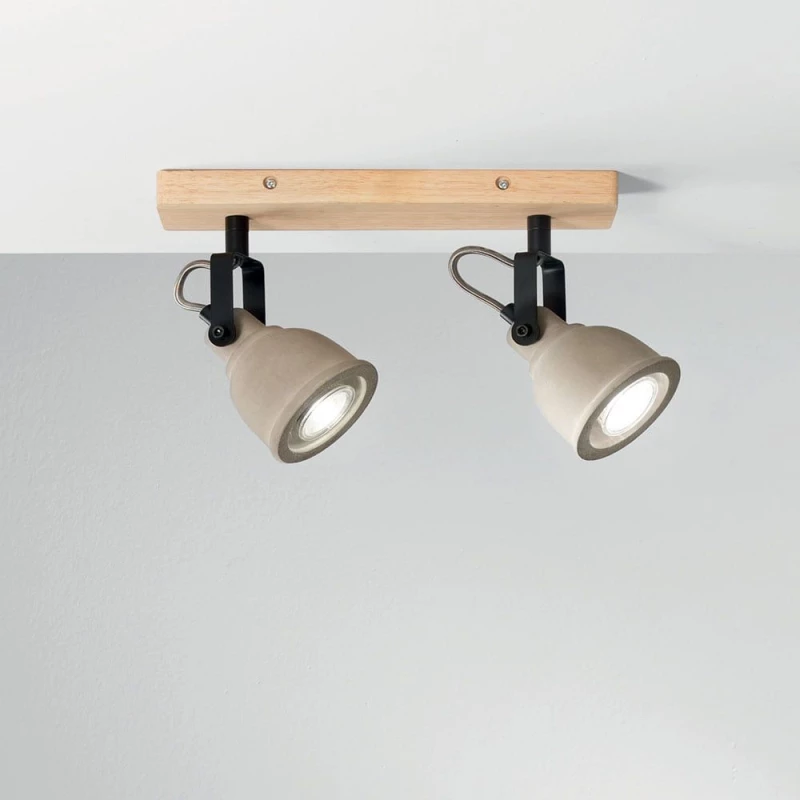 Φωτιστικό Οροφής - Spot I-Kisa-AP2 GU10 15,9x30x8cm Grey Luce Ambiente Design