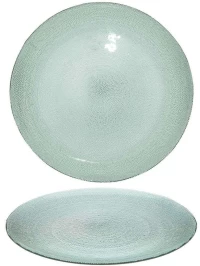 Πιάτο Ρηχό 07.154934C Φ27cm Green Γυαλί