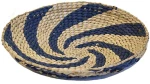 Διακοσμητική Ψάθινη Πιατέλα Rush 00.06.67113 Φ30cm Natural-Blue Ψάθα