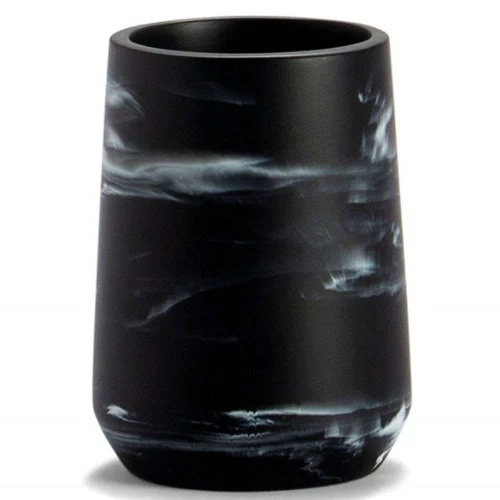 Ποτηροθήκη Marble LBTAH-BA71013 Φ12cm Black Andrea House Πολυρεσίνη