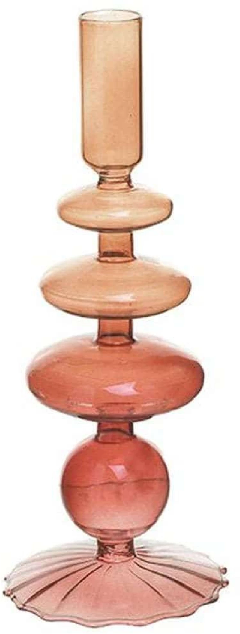 Κηροπήγιο 3-70-739-0125 Φ9x24cm Red Inart Πλαστικό