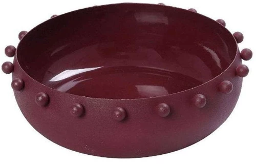 Διακοσμητικό Μπωλ AKA245 20cm Bordeaux Espiel Μέταλλο