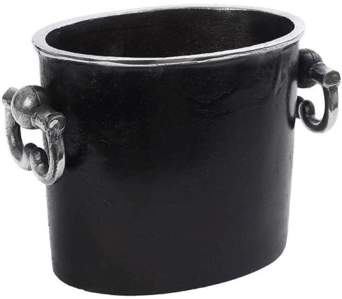 Σαμπανιέρα Οβάλ FLA322 29x16x20cm Black Espiel Αλουμίνιο