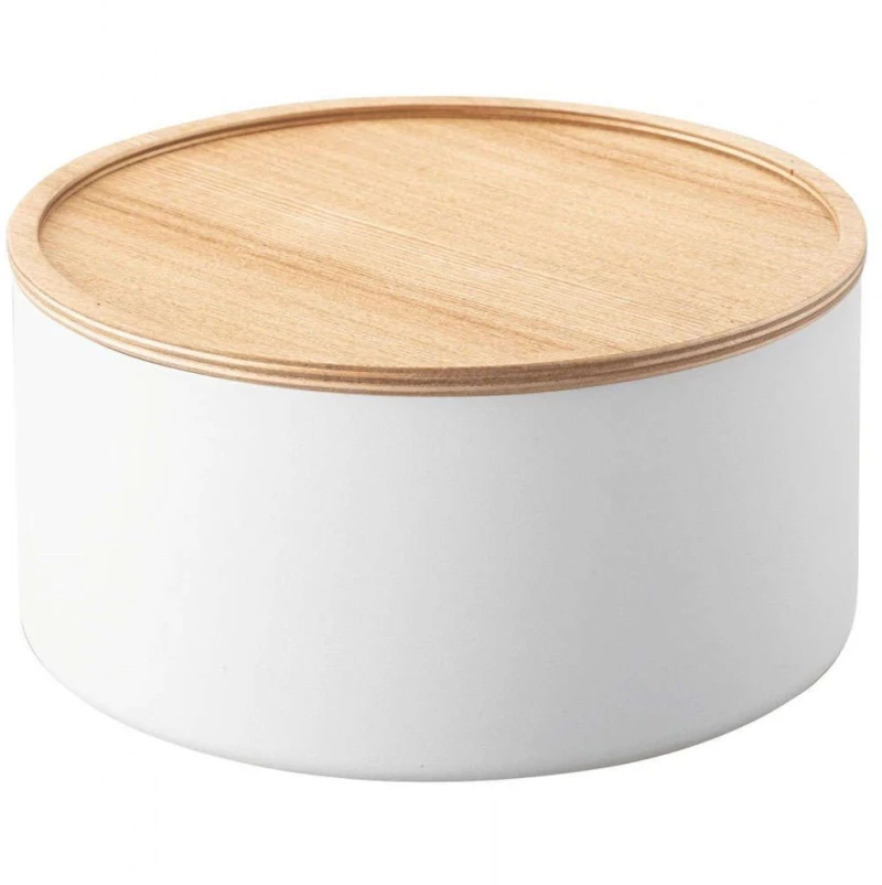 Κουτί Αποθήκευσης YMZK5803 22x11cm White-Natural Yamazaki Ατσάλι,Ξύλο