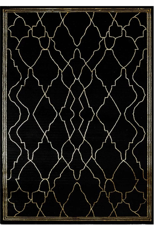 Χαλί Craft 36939-975 Black-Gold Merinos 200X290cm
