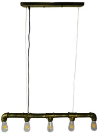 Φωτιστικό Οροφής - Ράγα Duct 01669 5xΕ27 92x5x8cm Bronze GloboStar