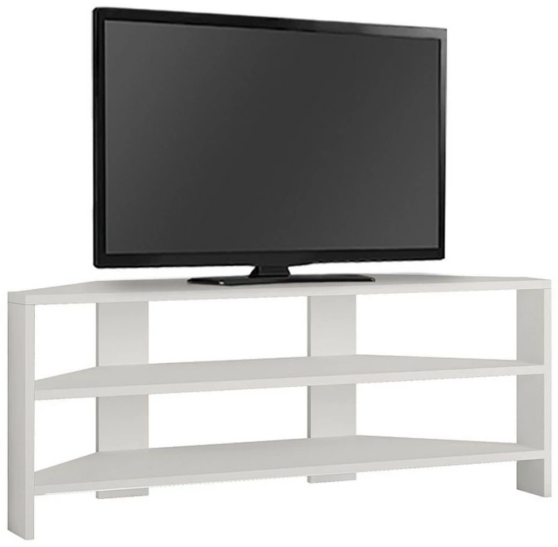 Έπιπλο Tηλεόρασης Γωνιακό Thales 214362 110x36x45cm White Μελαμίνη