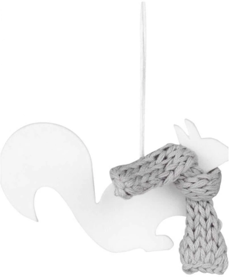 Στολίδι Χριστουγεννιάτικο Winter Forest Squirell LBTRD0090206 8,5x5cm White-Grey Raeder