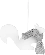 Στολίδι Χριστουγεννιάτικο Winter Forest Squirell LBTRD0090206 8,5x5cm White-Grey Raeder