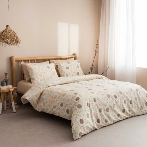 Πάπλωμα Amanda-1 Brown Vesta Home Μονό 160x230cm Βαμβάκι-Πολυέστερ