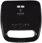 Τοστιέρα 2 Θέσεων Plus 06-10027 750W Black Estia Μέταλλο,Πλαστικό
