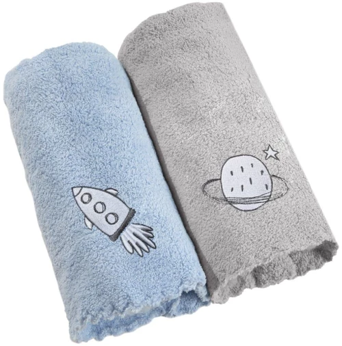 Πετσέτες Βρεφικές Boy Set 2 (Σετ 2τμχ) Blue-Grey Guy Laroche Σετ Πετσέτες 35x50cm Microfiber