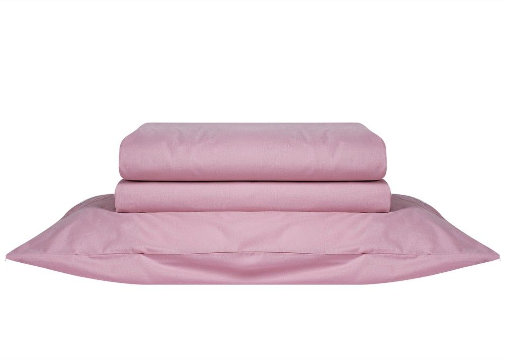 Σεντόνι Essential 14 Pink Kentia Μονό 160x270cm 100% Πενιέ Βαμβάκι