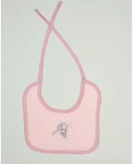 Σαλιάρα Με Κέντημα Dreaming Elephant 167 Pink DimCol 25x25cm 100% Βαμβάκι