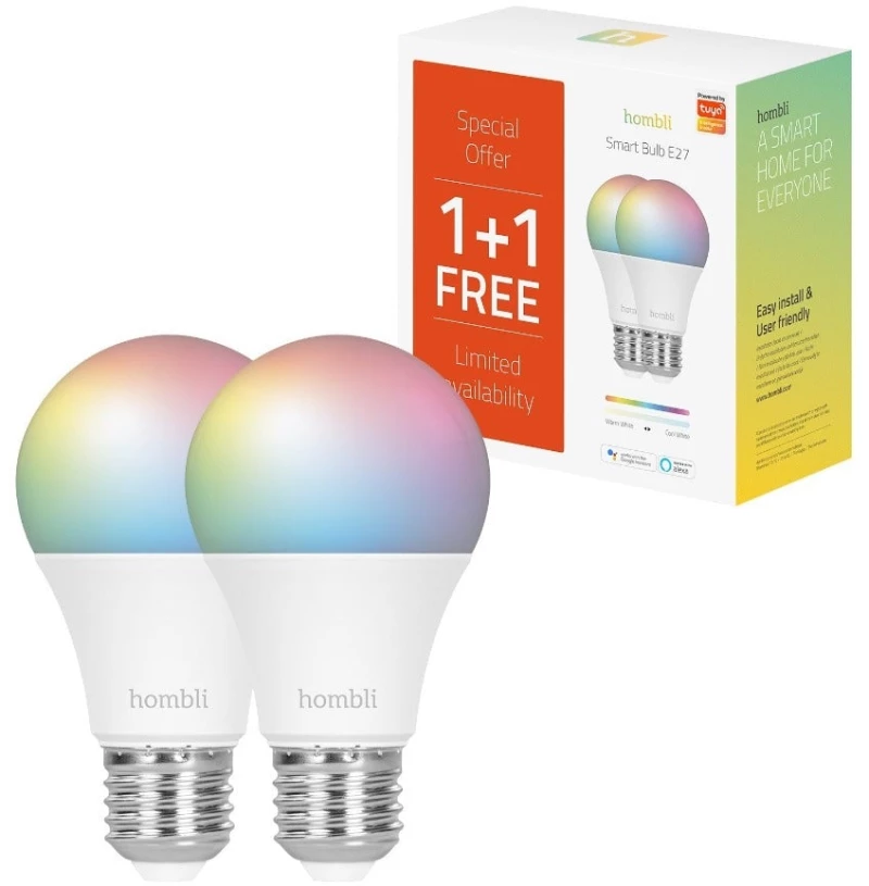 Hombli -  E27 Smart Bulb -  Color And Tunable White - Promo Pack / Home and Kitchen