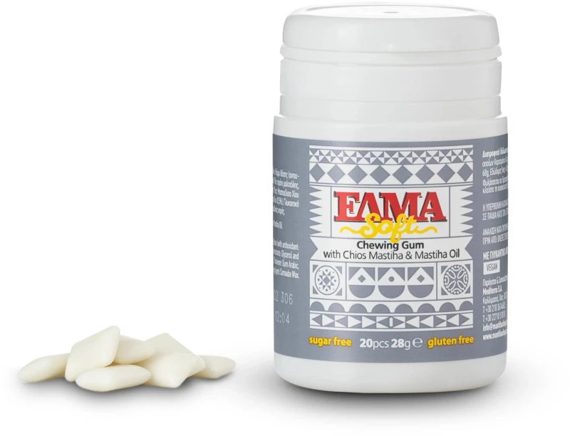 Τσίχλα με μαστίχα ΕΛΜΑ Soft χωρίς ζάχαρη 28gr