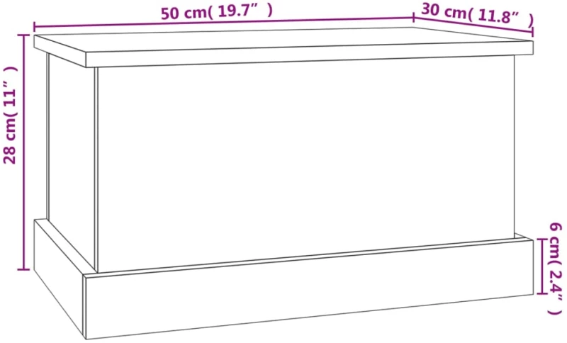 ΚΟΥΤΙ ΑΠΟΘΗΚΕΥΣΗΣ ΛΕΥΚΟ 50 X 30 X 28 ΕΚ. ΑΠΟ ΕΠΕΞΕΡΓΑΣΜΕΝΟ ΞΥΛΟ 816496
