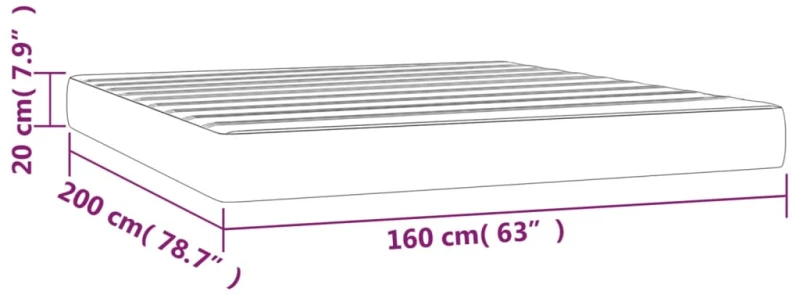 ΣΤΡΩΜΑ ΜΕ POCKET SPRINGS ΜΑΥΡΟ 160X200X20 ΕΚ. ΒΕΛΟΥΔΙΝΟ 347830