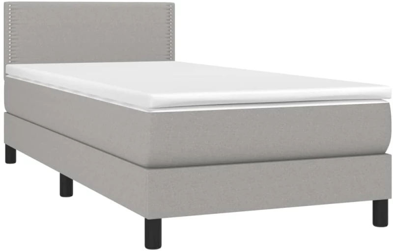 ΚΡΕΒΑΤΙ BOXSPRING ΜΕ ΣΤΡΩΜΑ & LED ΑΝ.ΓΚΡΙ 100X200 ΕΚ ΥΦΑΣΜΑΤΙΝΟ 3133053