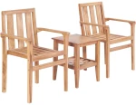 ΣΕΤ ΕΠΙΠΛΩΝ BISTRO 3 ΤΕΜΑΧΙΩΝ ΑΠΟ ΜΑΣΙΦ ΞΥΛΟ TEAK 44736