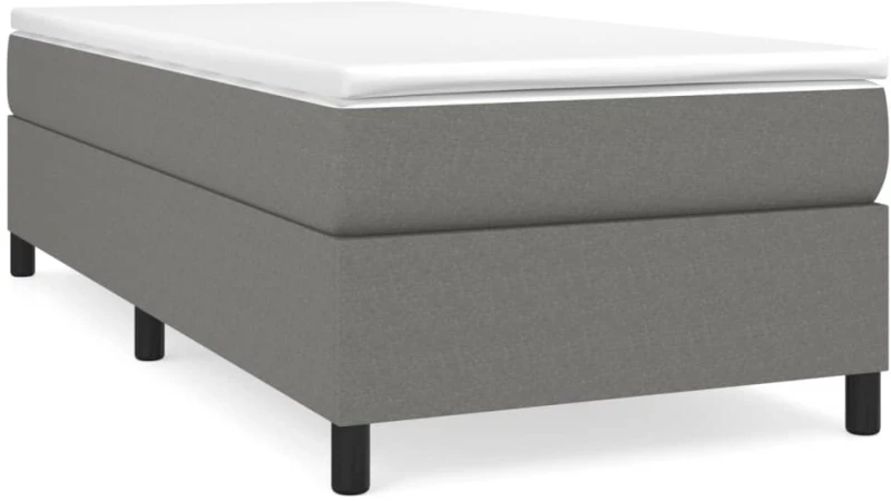 ΚΡΕΒΑΤΙ BOXSPRING ΜΕ ΣΤΡΩΜΑ ΣΚΟΥΡΟ ΓΚΡΙ 90X190 ΕΚ. ΥΦΑΣΜΑΤΙΝΟ 3144384