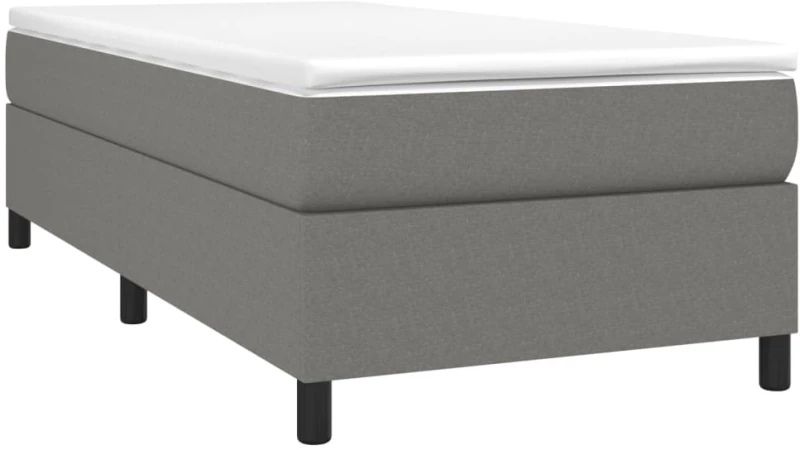 ΚΡΕΒΑΤΙ BOXSPRING ΜΕ ΣΤΡΩΜΑ ΣΚΟΥΡΟ ΓΚΡΙ 90X190 ΕΚ. ΥΦΑΣΜΑΤΙΝΟ 3144384