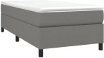 ΚΡΕΒΑΤΙ BOXSPRING ΜΕ ΣΤΡΩΜΑ ΣΚΟΥΡΟ ΓΚΡΙ 90X190 ΕΚ. ΥΦΑΣΜΑΤΙΝΟ 3144384