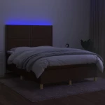 ΚΡΕΒΑΤΙ BOXSPRING ΜΕ ΣΤΡΩΜΑ & LED ΣΚ.ΚΑΦΕ 140X200 ΕΚ ΥΦΑΣΜΑΤΙΝΟ 3135360