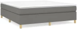 ΚΡΕΒΑΤΙ BOXSPRING ΜΕ ΣΤΡΩΜΑ ΣΚΟΥΡΟ ΓΚΡΙ 180X200 ΕΚ ΥΦΑΣΜΑΤΙΝ 3144539