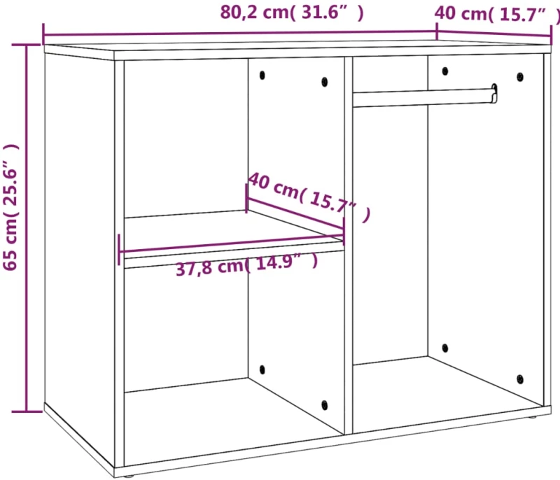 ΝΤΟΥΛΑΠΙ ΓΥΑΛΙΣΤΕΡΟ SONOMA ΔΡΥΣ 80X40X65ΕΚ.ΕΠΕΞΕΡΓΑΣΜΕΝΟ ΞΥΛΟ 808849