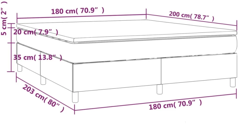ΚΡΕΒΑΤΙ BOXSPRING ΜΕ ΣΤΡΩΜΑ ΜΑΥΡΟ 180X200ΕΚ.ΑΠΟ ΣΥΝΘΕΤΙΚΟ ΔΕΡΜΑ 3144620