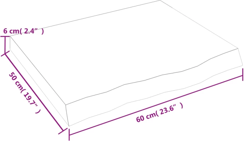 ΡΑΦΙ ΤΟΙΧΟΥ ΑΝΟΙΧΤΟ ΚΑΦΕ 60X50X6 ΕΚ. ΕΠΕΞΕΡΓ. ΜΑΣΙΦ ΞΥΛΟ ΔΡΥΟΣ 363652