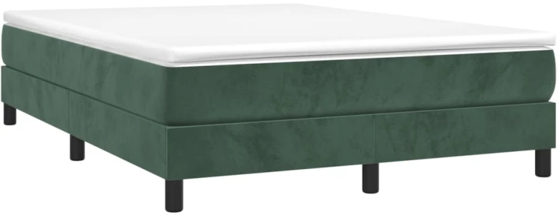 ΚΡΕΒΑΤΙ BOXSPRING ΜΕ ΣΤΡΩΜΑ ΣΚΟΥΡΟ ΠΡΑΣΙΝΟ 140X190ΕΚ. ΒΕΛΟΥΔΙΝΟ 3144330