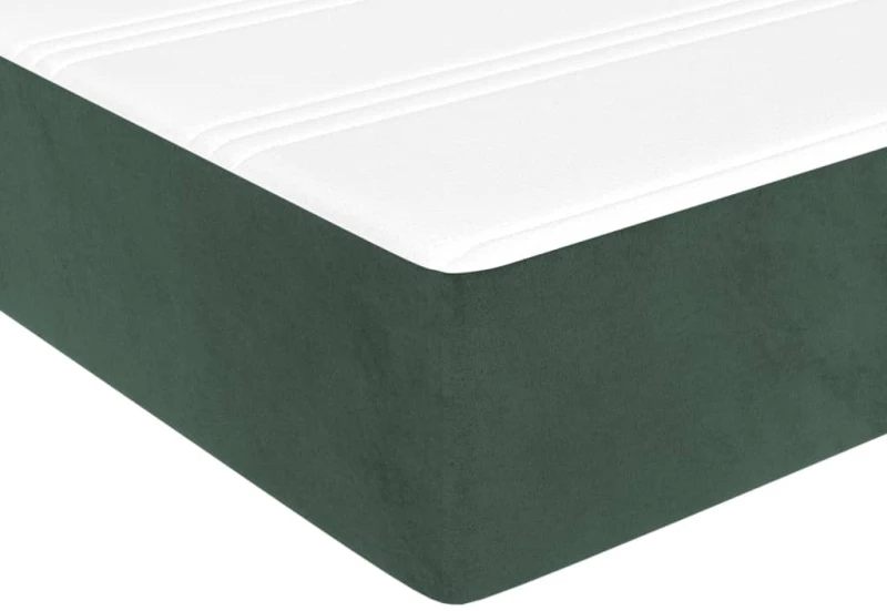 ΚΡΕΒΑΤΙ BOXSPRING ΜΕ ΣΤΡΩΜΑ ΣΚΟΥΡΟ ΠΡΑΣΙΝΟ 140X190ΕΚ. ΒΕΛΟΥΔΙΝΟ 3144330