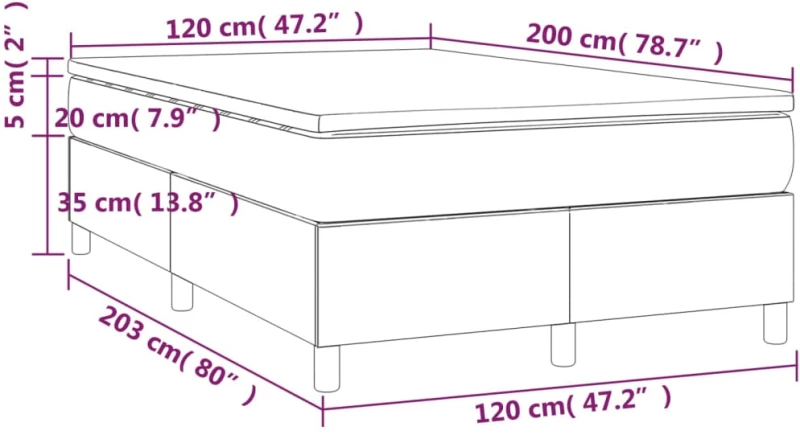ΚΡΕΒΑΤΙ BOXSPRING ΜΕ ΣΤΡΩΜΑ ΣΚΟΥΡΟ ΠΡΑΣΙΝΟ 120X200ΕΚ. ΒΕΛΟΥΔΙΝΟ 3144672