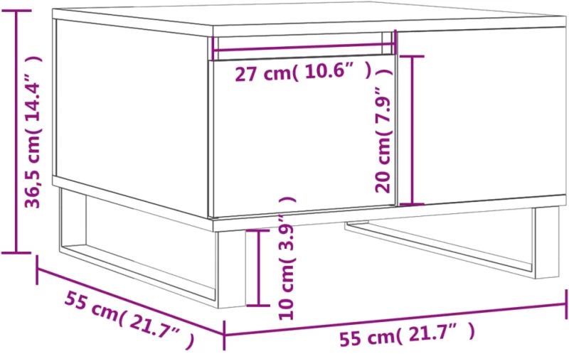 ΤΡΑΠΕΖΑΚΙ ΣΑΛΟΝΙΟΥ ΚΑΠΝΙΣΤΗ ΔΡΥΣ 55X55X36,5ΕΚ. ΕΠΕΞΕΡΓΑΣΜ. ΞΥΛΟ 830769