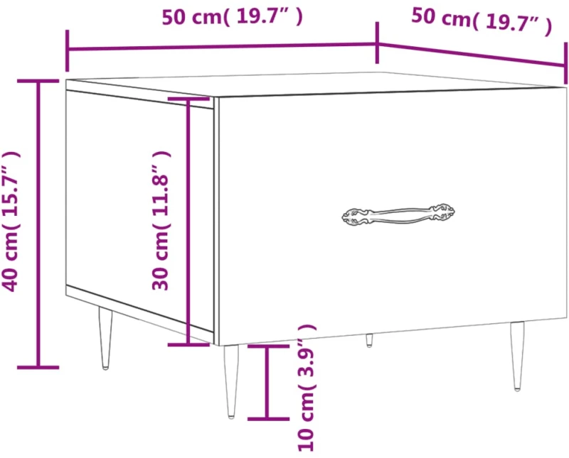 ΤΡΑΠΕΖΑΚΙ ΣΑΛΟΝΙΟΥ ΜΑΥΡΟ 50X50X40 ΕΚ. ΑΠΟ ΕΠΕΞΕΡΓΑΣΜΕΝΟ ΞΥΛΟ 829350