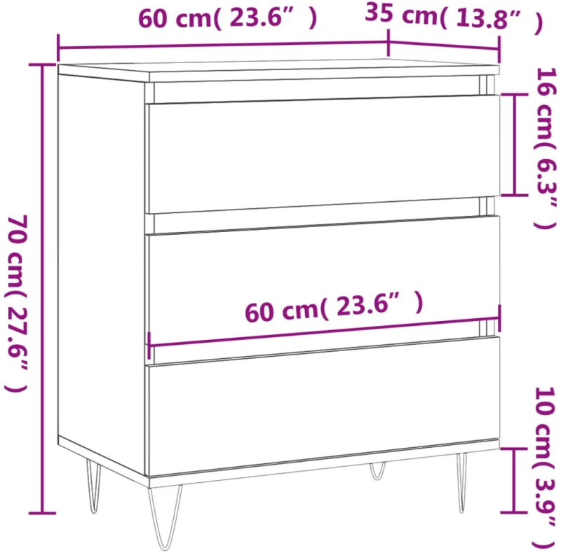 ΝΤΟΥΛΑΠΙ ΓΚΡΙ SONOMA 60X35X70 ΕΚ. ΑΠΟ ΕΠΕΞΕΡΓΑΣΜΕΝΟ ΞΥΛΟ 827186