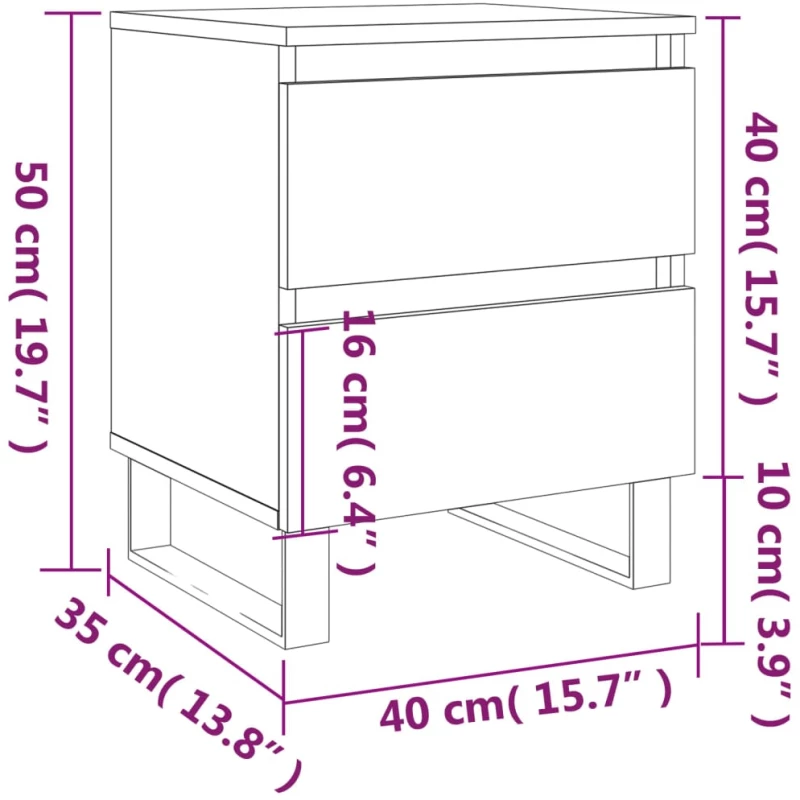 ΚΟΜΟΔΙΝΑ ΛΕΥΚΑ 2 ΤΕΜ. 40 X 35 X 50 ΕΚ. ΑΠΟ ΕΠΕΞΕΡΓΑΣΜΕΝΟ ΞΥΛΟ 826893