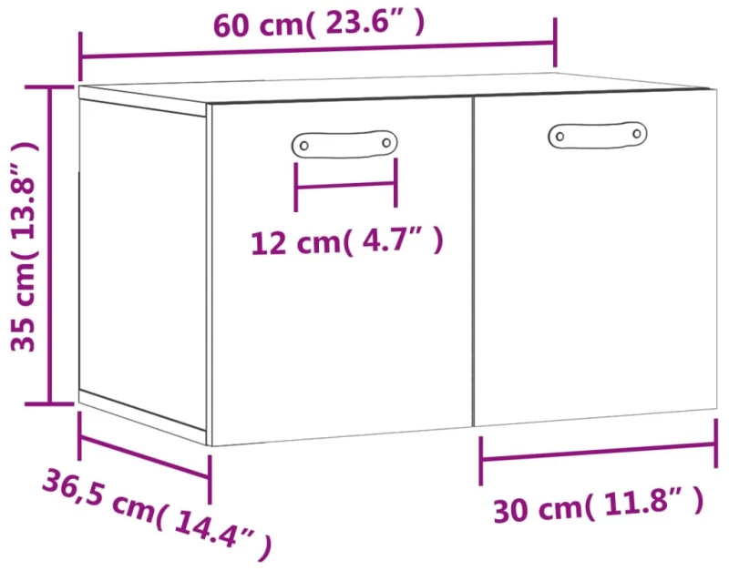 ΝΤΟΥΛΑΠΙ ΤΟΙΧΟΥ ΓΚΡΙ SONOMA 60X36,5X35 ΕΚ. ΕΠΕΞΕΡΓΑΣΜΕΝΟ ΞΥΛΟ 830002