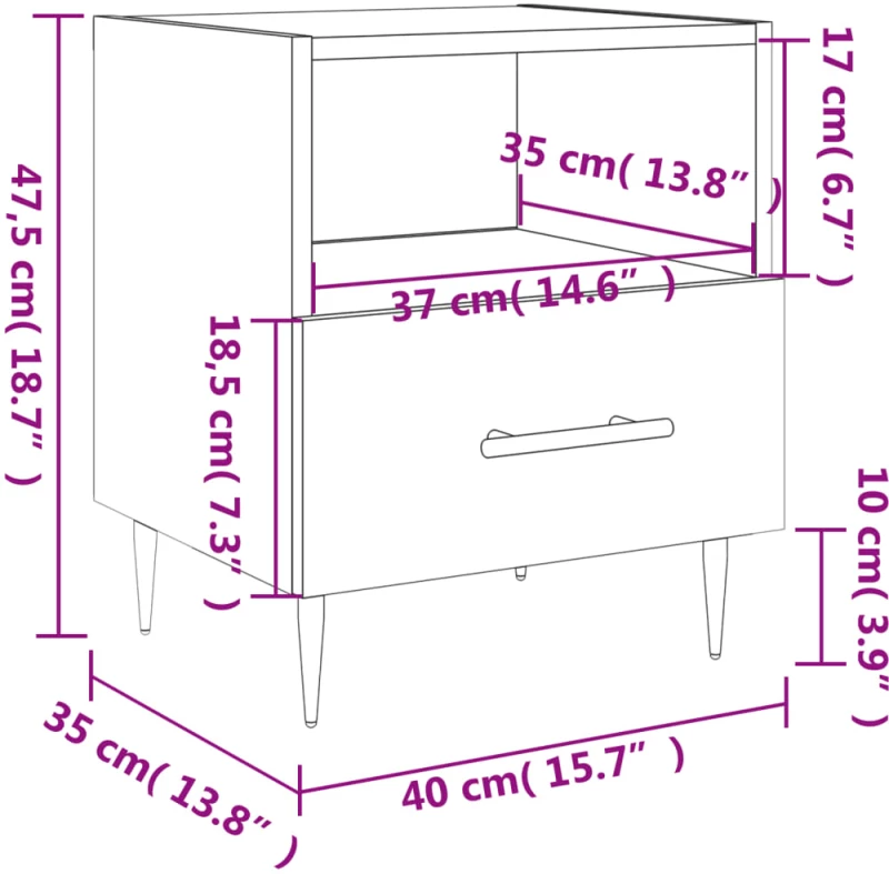ΚΟΜΟΔΙΝΟ ΚΑΠΝΙΣΤΗ ΔΡΥΣ 40 X 35 X 47,5 ΕΚ. ΑΠΟ ΕΠΕΞΕΡΓ. ΞΥΛΟ 827414