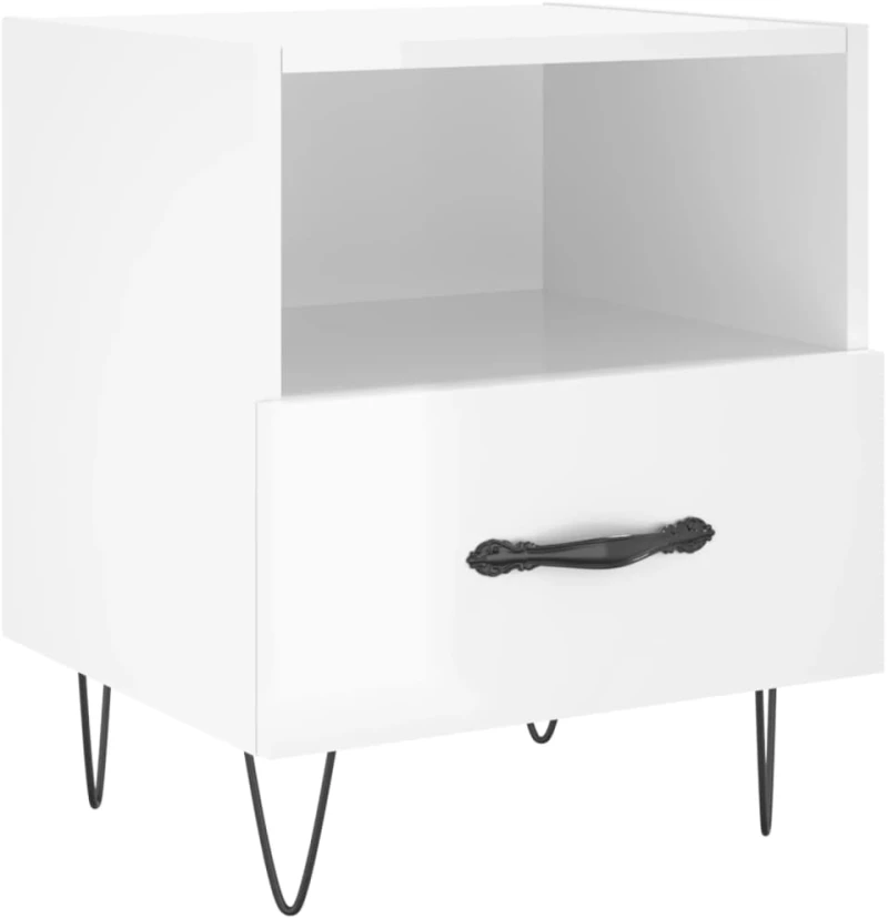 ΚΟΜΟΔΙΝΑ 2 ΤΕΜ. ΓΥΑΛ. ΛΕΥΚΟ 40X35X47,5 ΕΚ. ΕΠΕΞΕΡΓΑΣΜΕΝΟ ΞΥΛΟ 827425