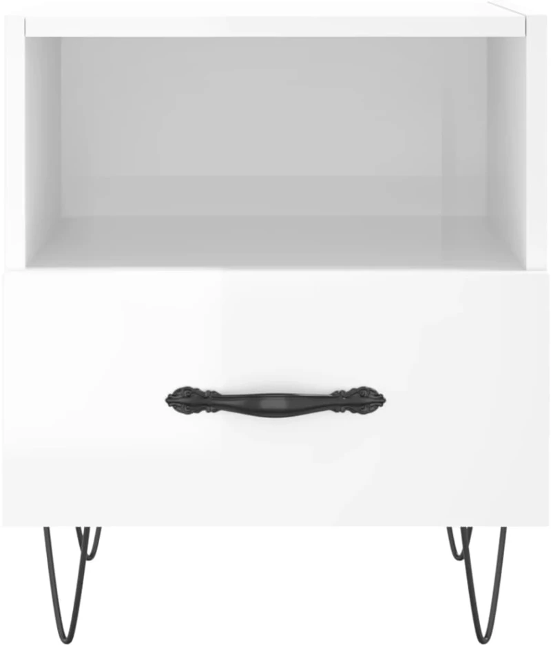 ΚΟΜΟΔΙΝΑ 2 ΤΕΜ. ΓΥΑΛ. ΛΕΥΚΟ 40X35X47,5 ΕΚ. ΕΠΕΞΕΡΓΑΣΜΕΝΟ ΞΥΛΟ 827425