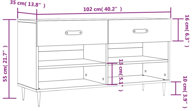 ΠΑΠΟΥΤΣΟΘΗΚΗ ΓΥΑΛΙΣΤΕΡΟ ΛΕΥΚΟ 102X35X55 ΕΚ. ΕΠΕΞΕΡΓΑΣΜΕΝΟ ΞΥΛΟ 829718