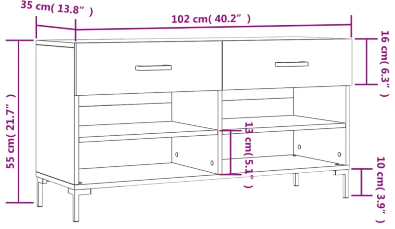 ΠΑΠΟΥΤΣΟΘΗΚΗ ΓΥΑΛΙΣΤΕΡΟ ΛΕΥΚΟ 102X35X55 ΕΚ. ΕΠΕΞΕΡΓΑΣΜΕΝΟ ΞΥΛΟ 829742