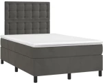 ΚΡΕΒΑΤΙ BOXSPRING ΜΕ ΣΤΡΩΜΑ & LED ΣΚ. ΓΚΡΙ 120X200ΕΚ. ΒΕΛΟΥΔΙΝΟ 3136354
