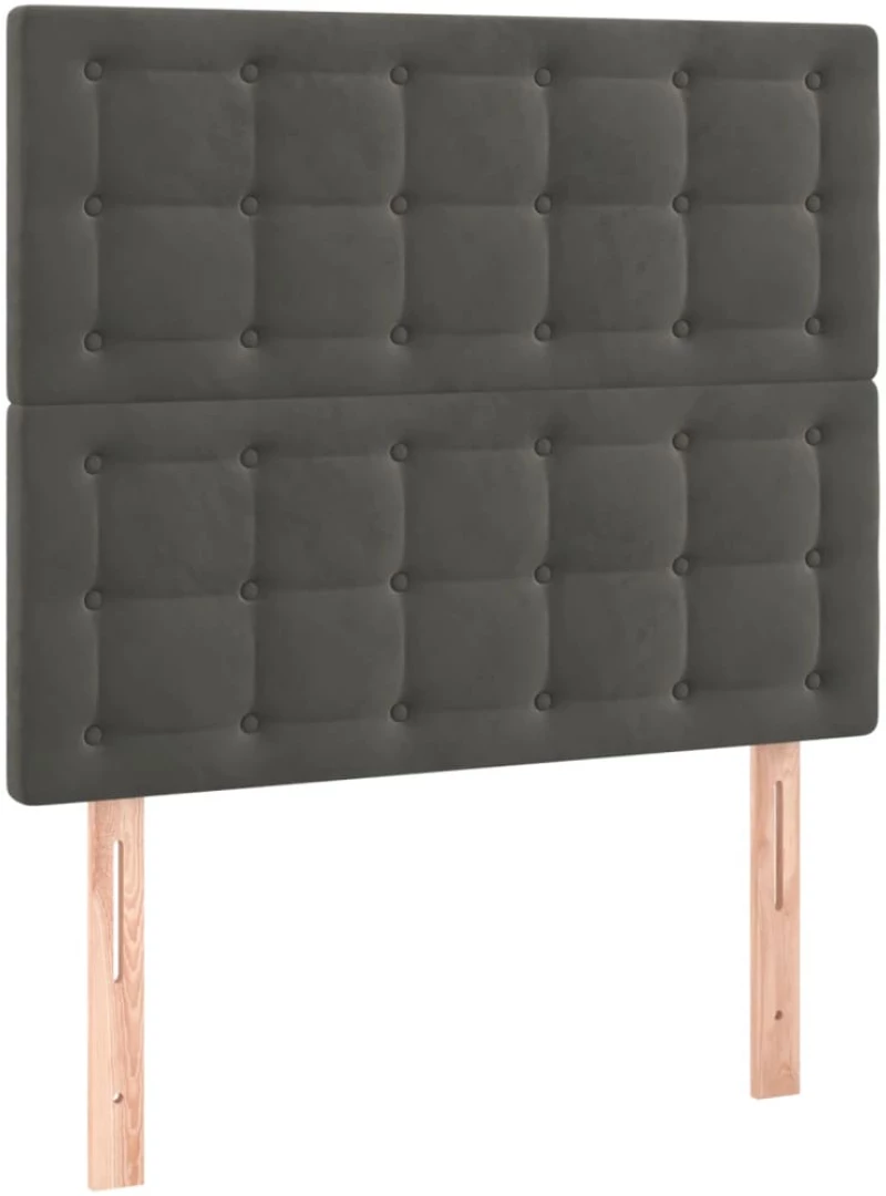 ΚΡΕΒΑΤΙ BOXSPRING ΜΕ ΣΤΡΩΜΑ & LED ΣΚ. ΓΚΡΙ 120X200ΕΚ. ΒΕΛΟΥΔΙΝΟ 3136354