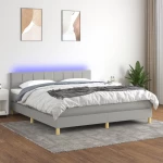 ΚΡΕΒΑΤΙ BOXSPRING ΜΕ ΣΤΡΩΜΑ & LED ΑΝ.ΓΚΡΙ 180X200 ΕΚ ΥΦΑΣΜΑΤΙΝΟ 3133733