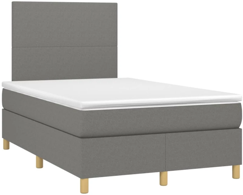 ΚΡΕΒΑΤΙ BOXSPRING ΜΕ ΣΤΡΩΜΑ & LED ΣΚ.ΓΚΡΙ 120X200 ΕΚ ΥΦΑΣΜΑΤΙΝΟ 3135262