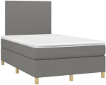 ΚΡΕΒΑΤΙ BOXSPRING ΜΕ ΣΤΡΩΜΑ & LED ΣΚ.ΓΚΡΙ 120X200 ΕΚ ΥΦΑΣΜΑΤΙΝΟ 3135262